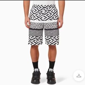 Versace Black La Greca 
Shorts